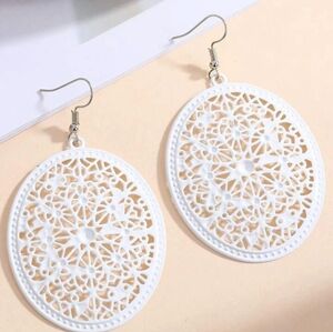 Lace Style Drop Earrings Statement Jewelry Big Earrings Gift For Her